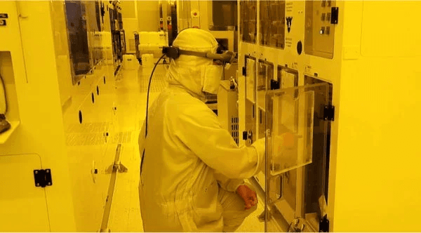 Engineer using augmented reality for remote equipment maintenance