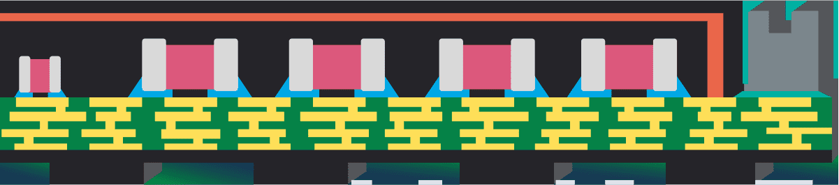 mmWave RF transceiver module cross-section
