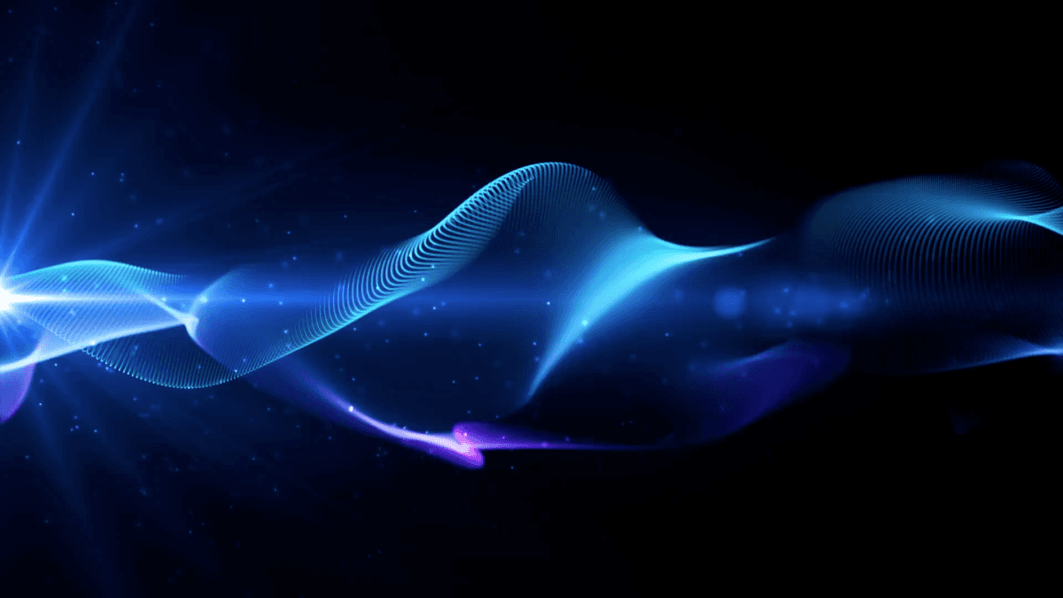 Abstract blue light illustrating 6G connectivity