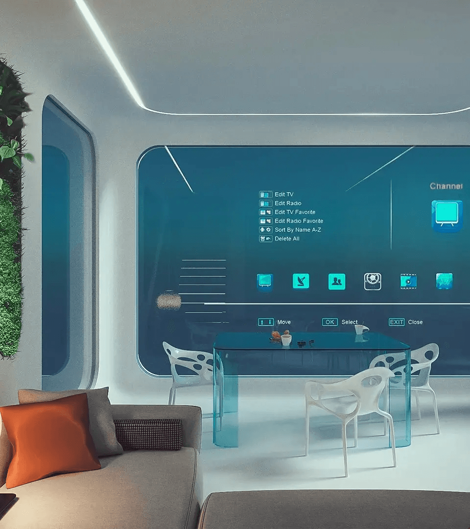 A connected smart home controlled by mobile devices