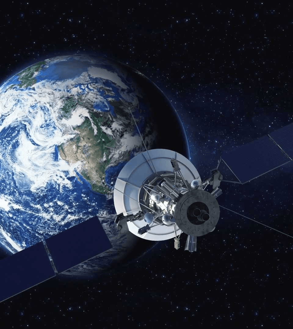 Satellite communications connecting orbit and Earth
