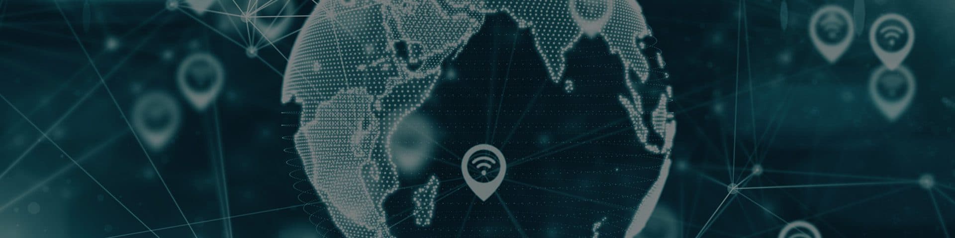 Earth at night showing a connected global manufacturing network