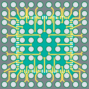 Fan-out redistribution layer extending beyond the die