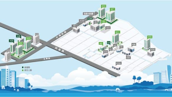 Illustration of sustainable investment in ASE green facilities